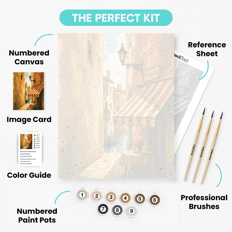 Venetian Caffè Alley - Paint by Numbers Kit