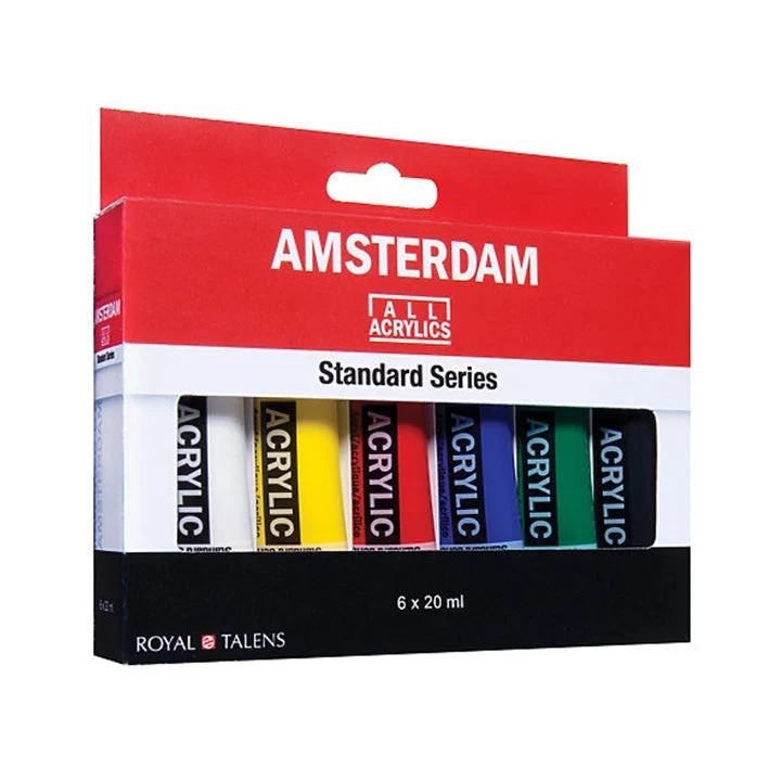 AMSTERDAM Standard Series Acrylic Paint Set, 6 x 20 ml