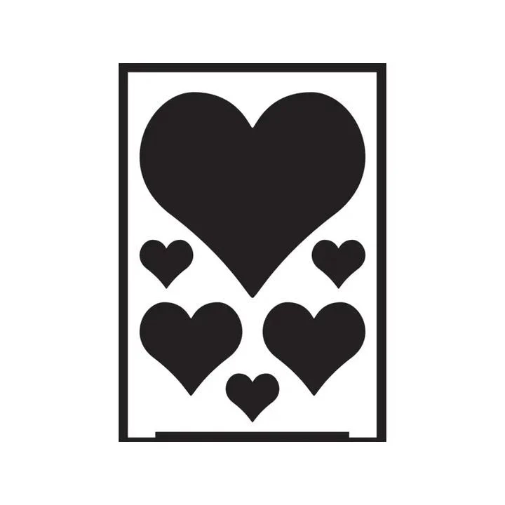Self-Adhesive Heart Stencil A5