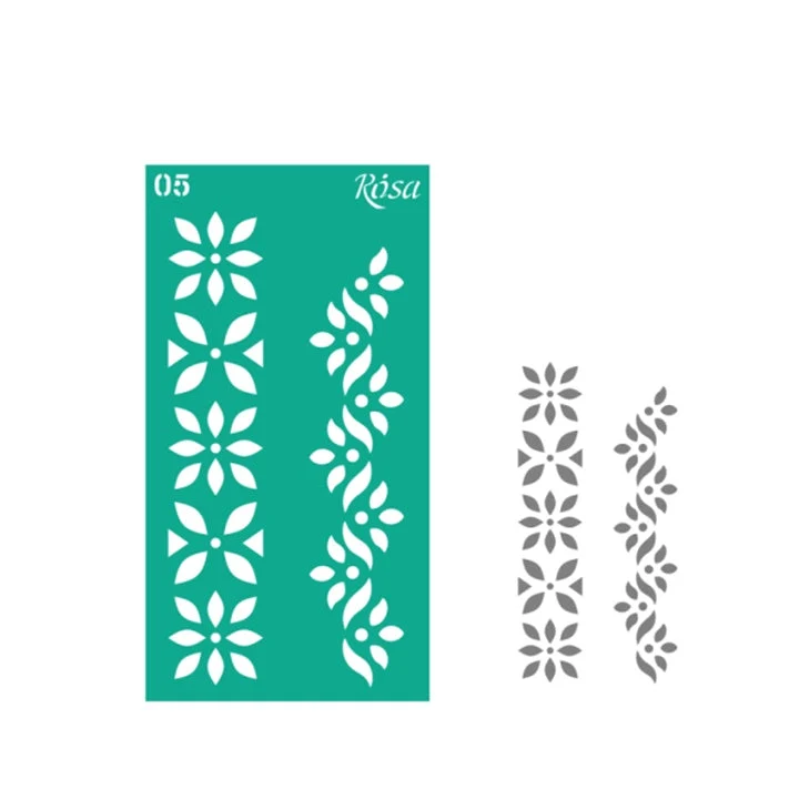 Rosa Talent Self-Adhesive Stencil, 9 x 17 cm, Pattern No. 5