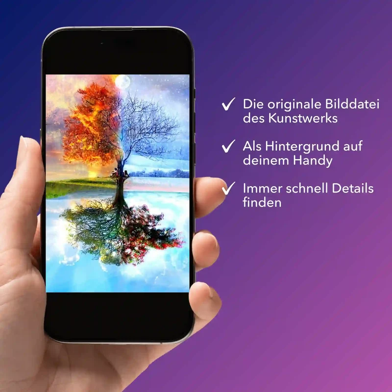 Digitale Bildmappe - Baum der 4 Jahreszeiten MINI