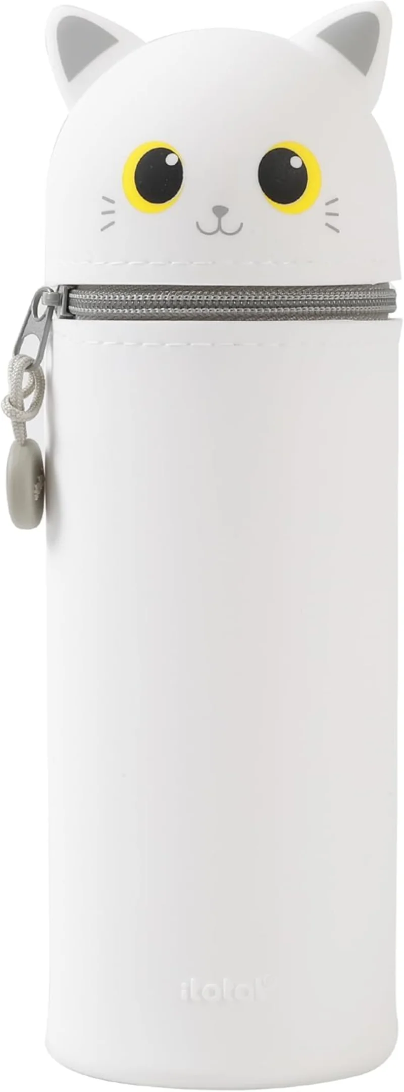 I-TOTAL Silikon Federmäppchen Katze – ausziehbar, 6x21 cm
