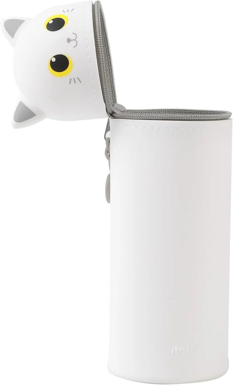I-TOTAL Silikon Federmäppchen Katze – ausziehbar, 6x21 cm