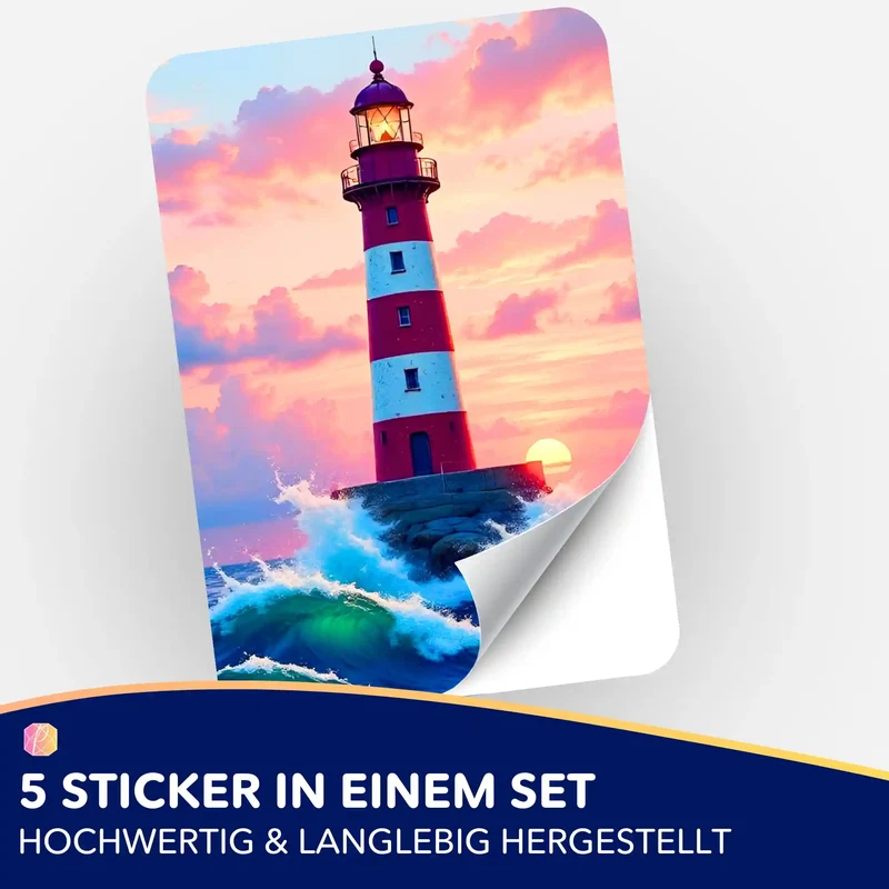 Aufkleber 5er-Set - Leuchtturm der Hoffnung