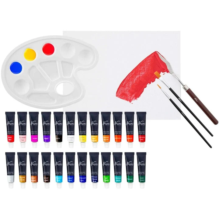 Nassau Fine Art Acrylic Painting Set, 29 pcs