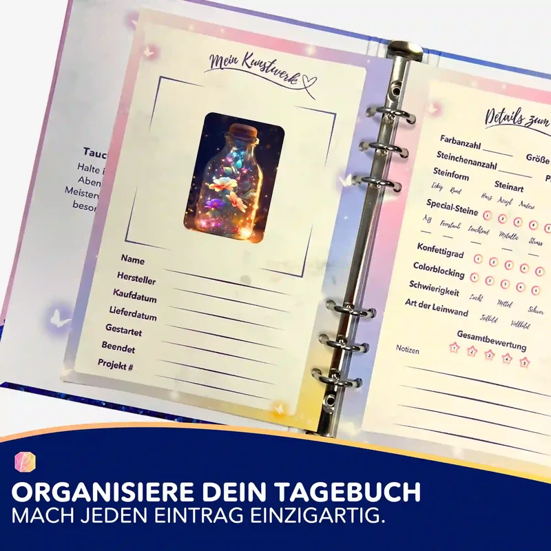 Aufkleber 5er-Set - Leuchtender Blütenzauber