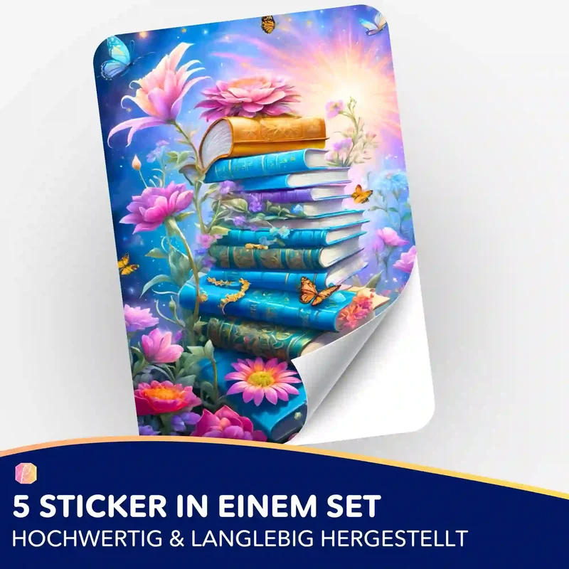 Aufkleber 5er-Set - Book Lovers