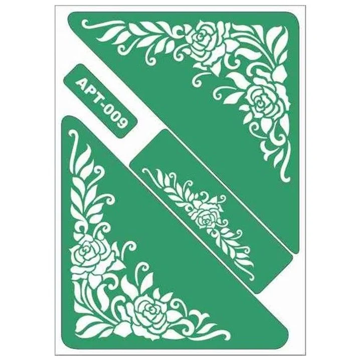 Self-Adhesive Roses Stencil 19 x 13 cm