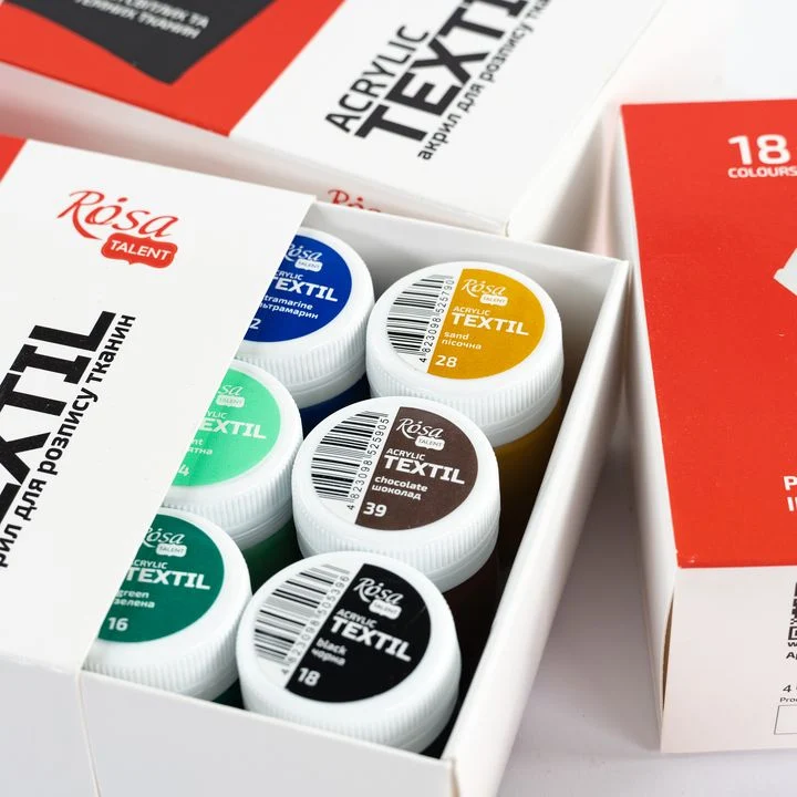 ROSA STYLE TALENT Acrylic Fabric Paint Set, 18 x 20 ml