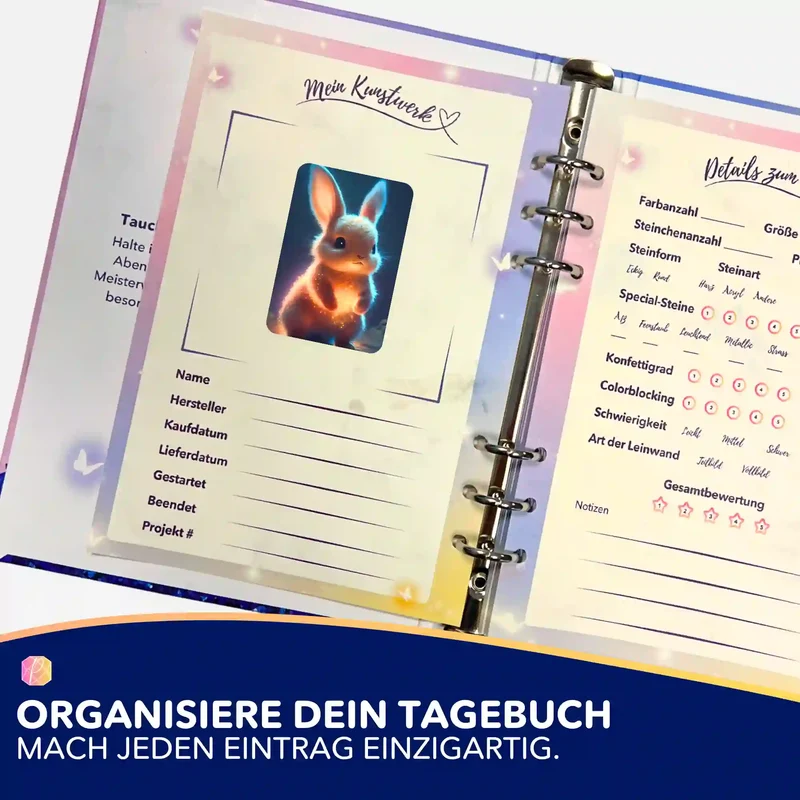 Aufkleber 5er-Set - Funkelhäschen
