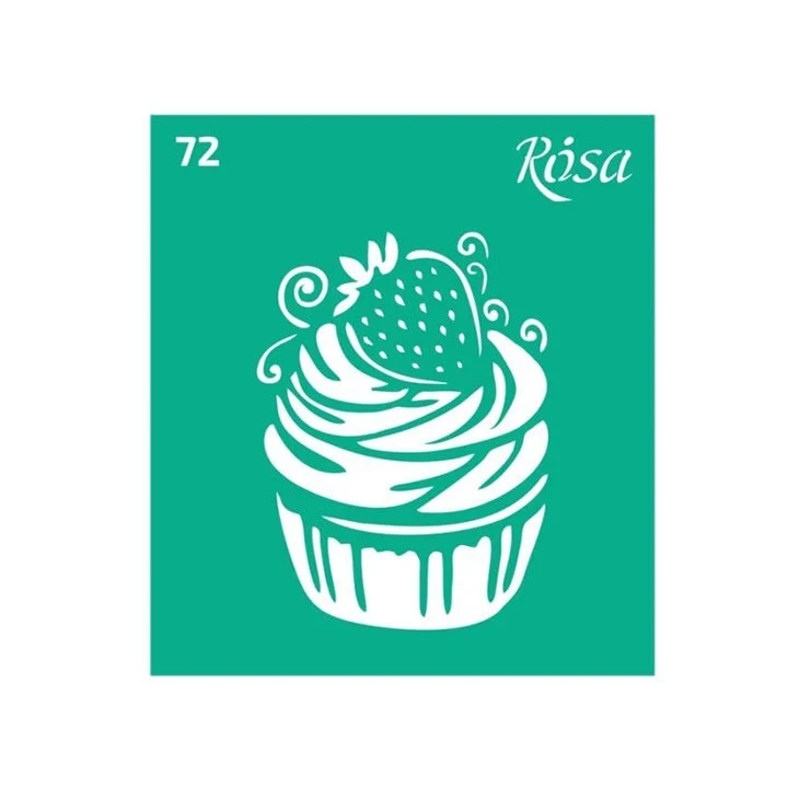 Rosa Talent Self-Adhesive Stencil, 9 x 10 cm, Pattern No. 72