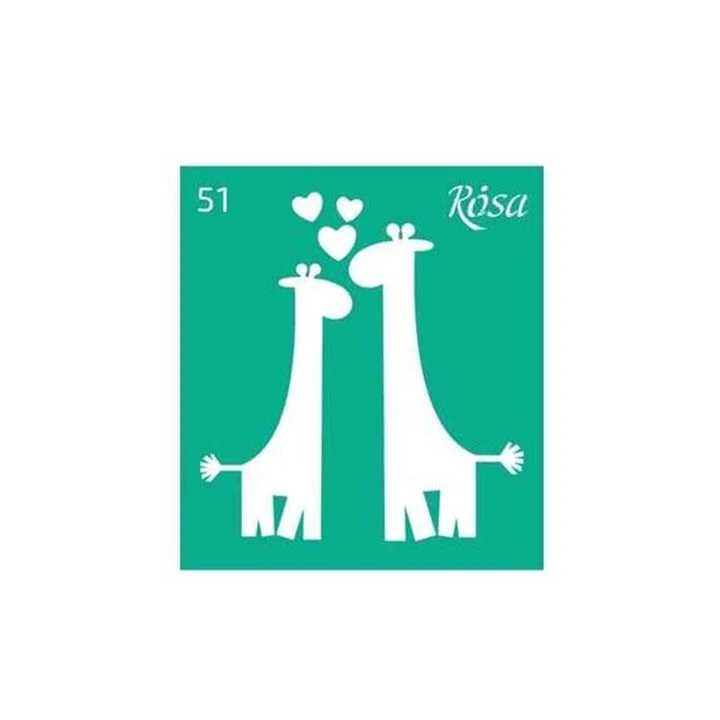 Rosa Talent Self-Adhesive Stencil, 9 x 10 cm, Pattern No. 51