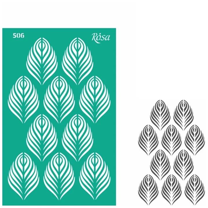 Rosa Talent Self-Adhesive Stencil, 13 x 20 cm, Pattern No. 506