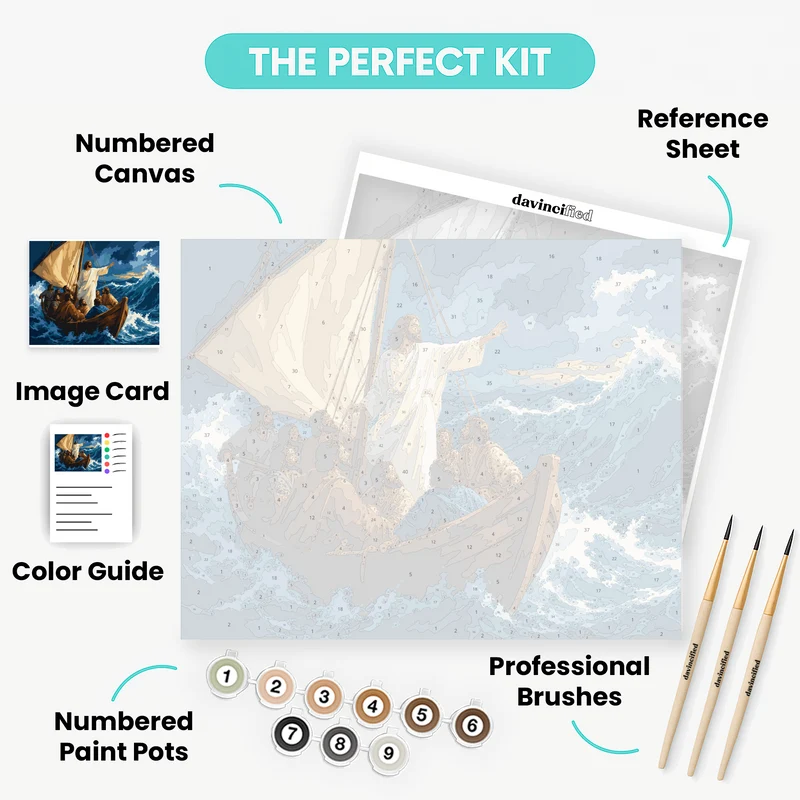 Jesus Calms the Storm - Paint by Numbers Kit