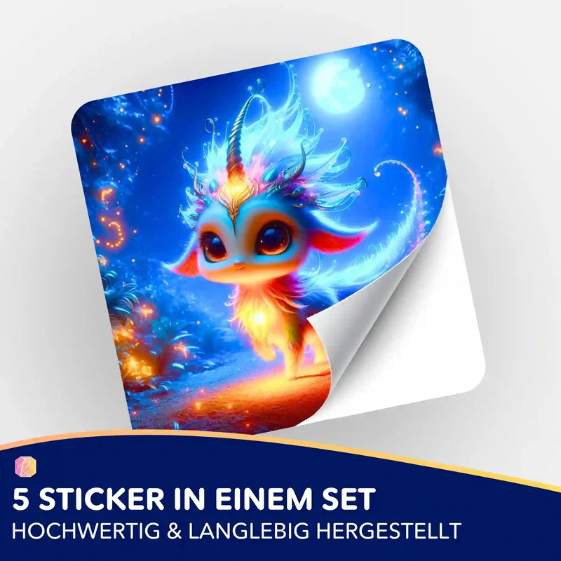 Aufkleber 5er-Set - Mondscheintanz