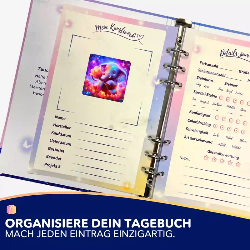 Aufkleber 5er-Set - Elefantenmädchen