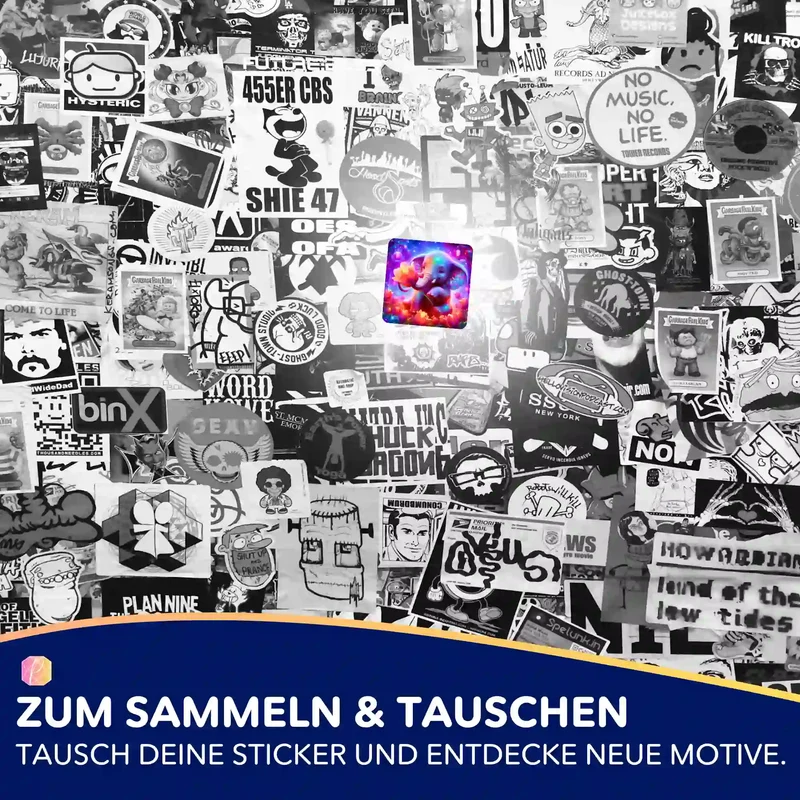 Aufkleber 5er-Set - Elefantenmädchen