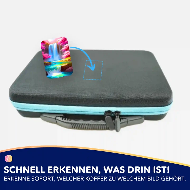 Aufkleber 5er-Set - Kirschblüten am Wasserfall