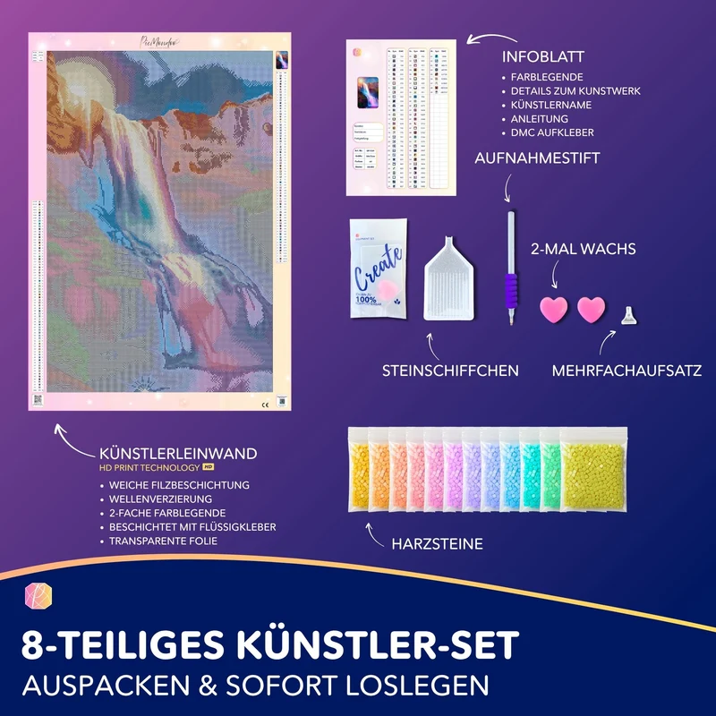 Diamond Painting - Glanz des Wasserfalls