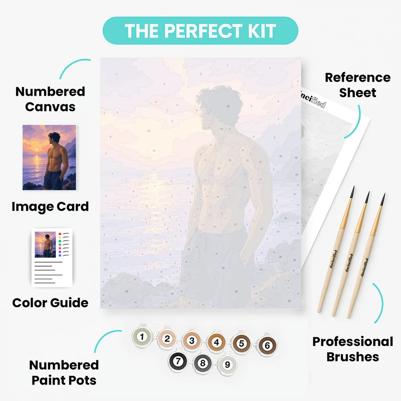 Golden Sunset Gaze - Paint by Numbers Kit