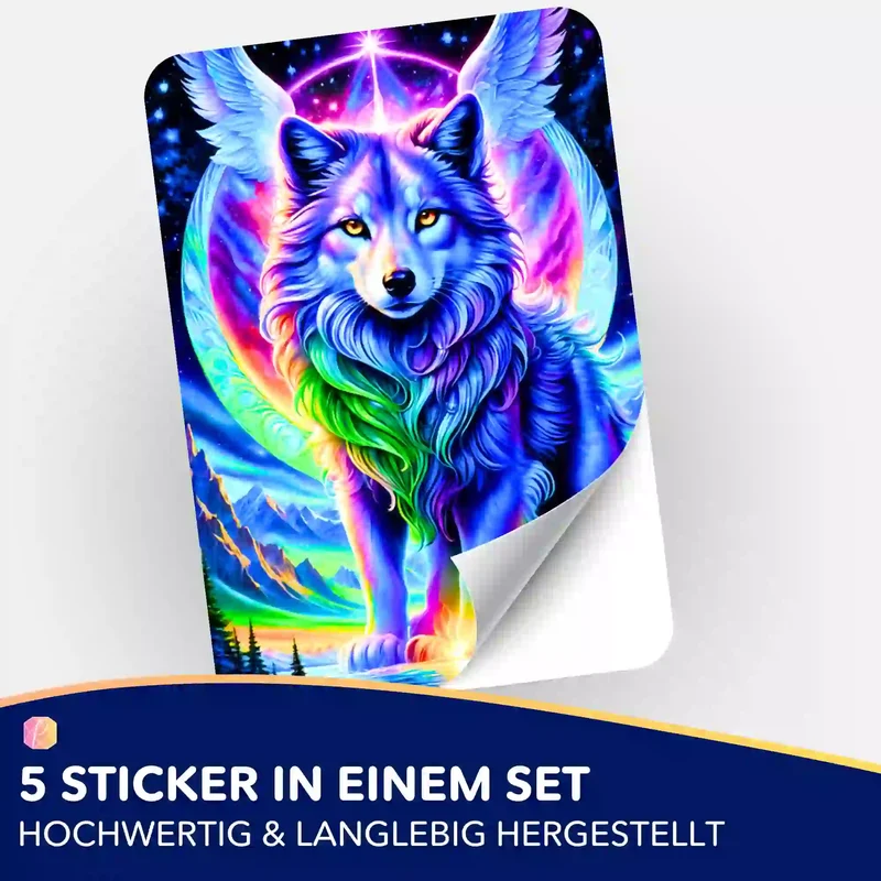 Aufkleber 5er-Set - Geflügelter Wächter