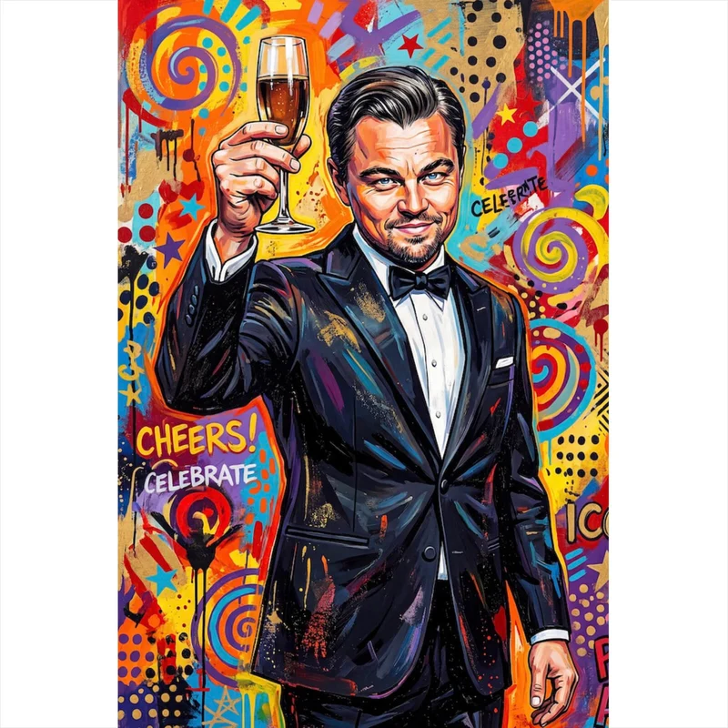 Poster Ikonische Feier Cheers Pop Art Hochformat