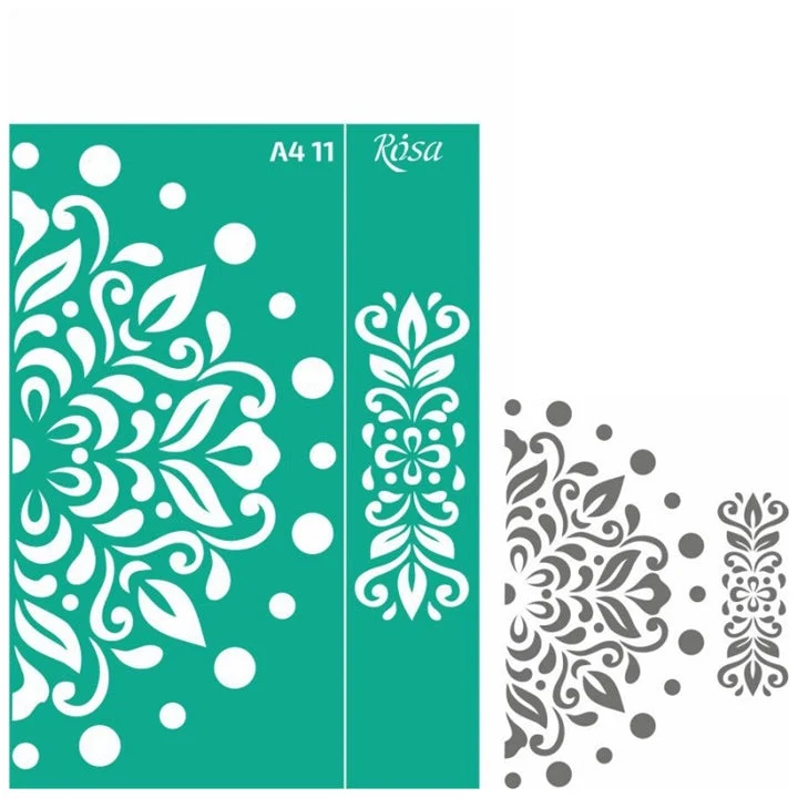 Rosa Talent A4 Self-Adhesive Stencil, Pattern No. 11