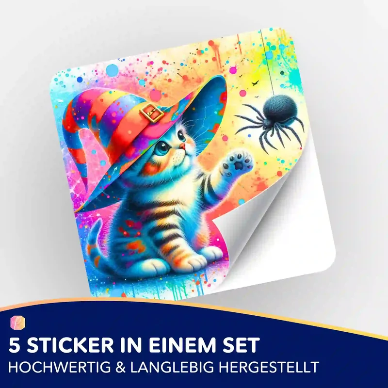 Aufkleber 5er-Set - Kitty Cat die Zauberkatze
