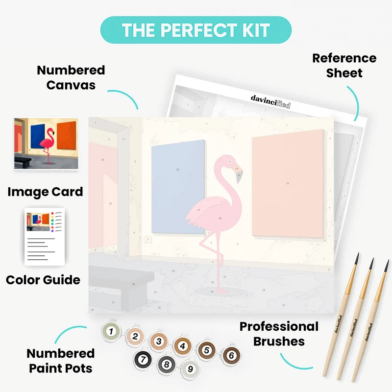 Flamingo Art Museum - Paint by Numbers Kit