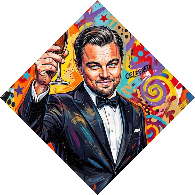 Poster Ikonische Feier Cheers Pop Art Raute