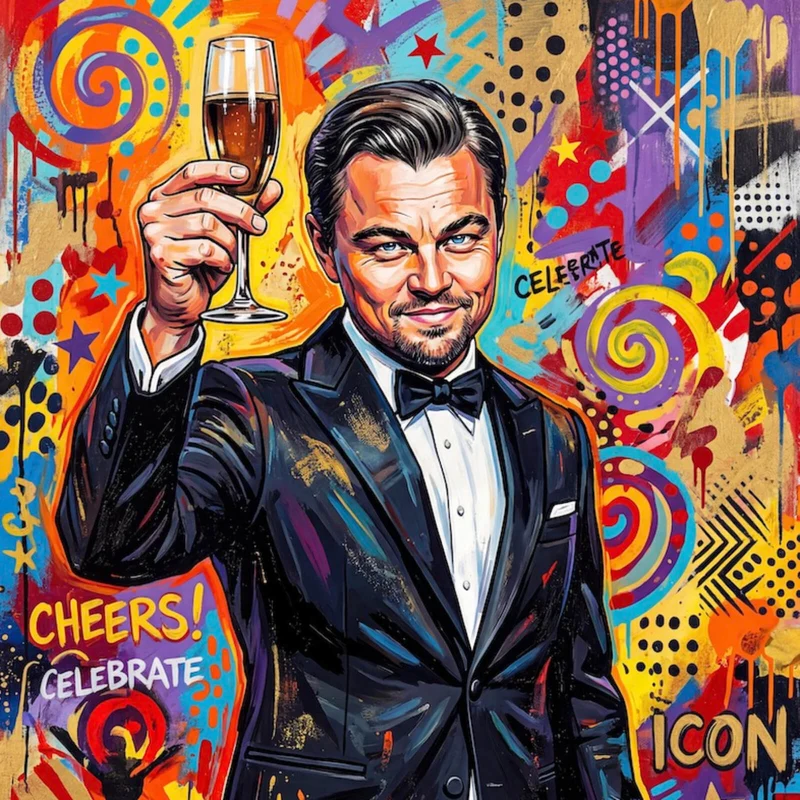 Poster Ikonische Feier Cheers Pop Art Quadrat