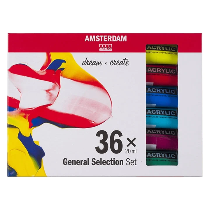 AMSTERDAM Acrylic Paint Set, dream and create, 36 x 20 ml