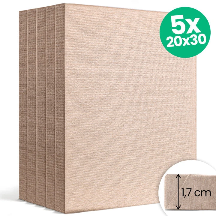 NATURE ECO Set of 5 Stretched Canvases 20 x 30 cm