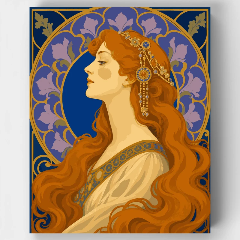 Auburn Goddess Portrait - Paint by Numbers Kit