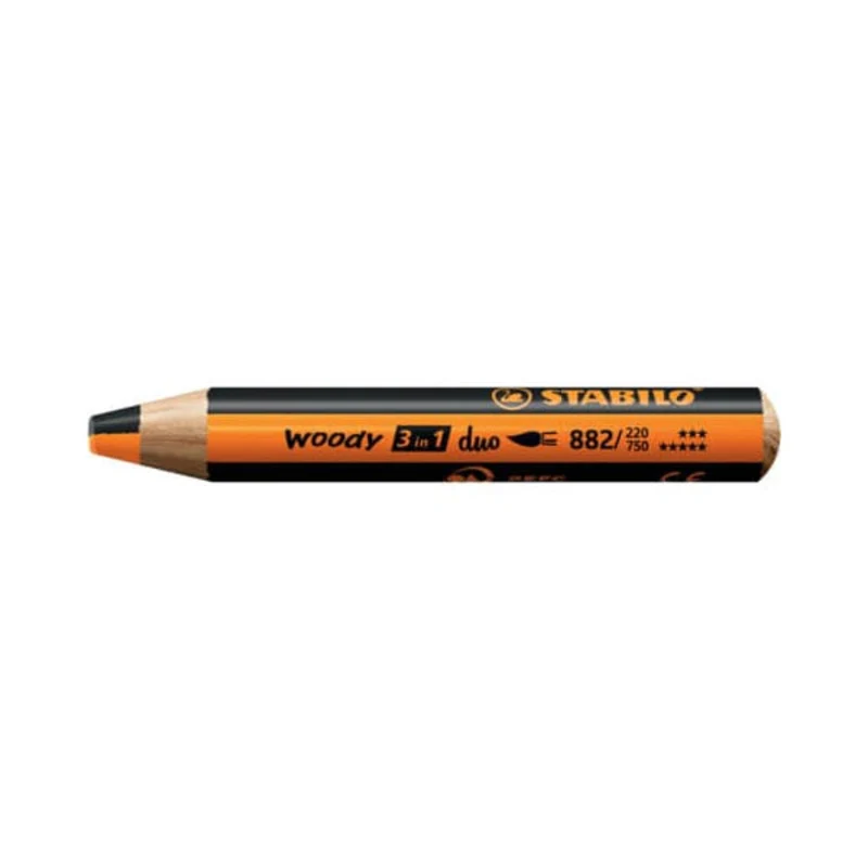 STABILO Woody 3in1 Aquarellfarbstift orange/schwarz