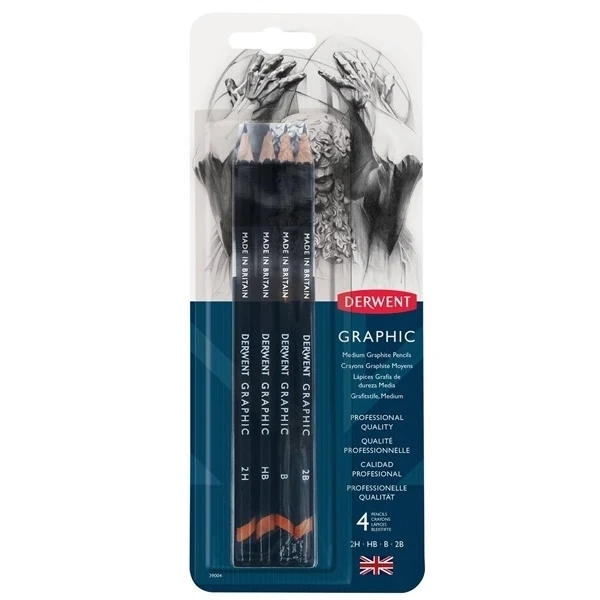 Derwent - Blister 4 Pack - Graphic Pencil Designer