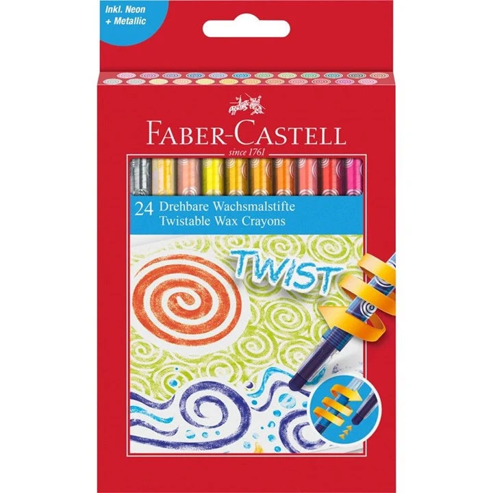 Faber Castell Twist Retractable Wax Crayons