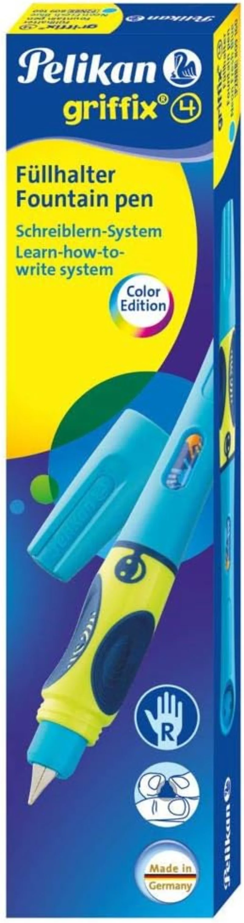 Pelikan griffix Füller RH neonblau für Rechtshänder