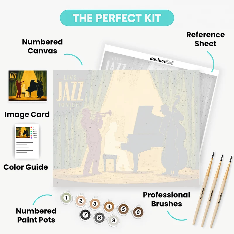 Jazz Night Stage - Paint by Numbers Kit