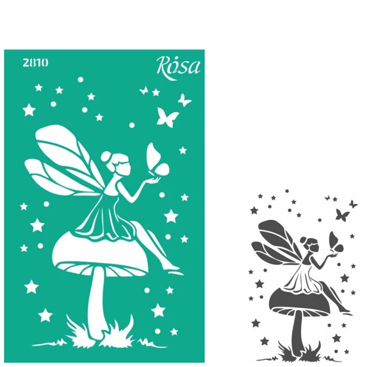 Rosa Talent Self-Adhesive Stencil, 13 x 20 cm, Pattern No. 2810