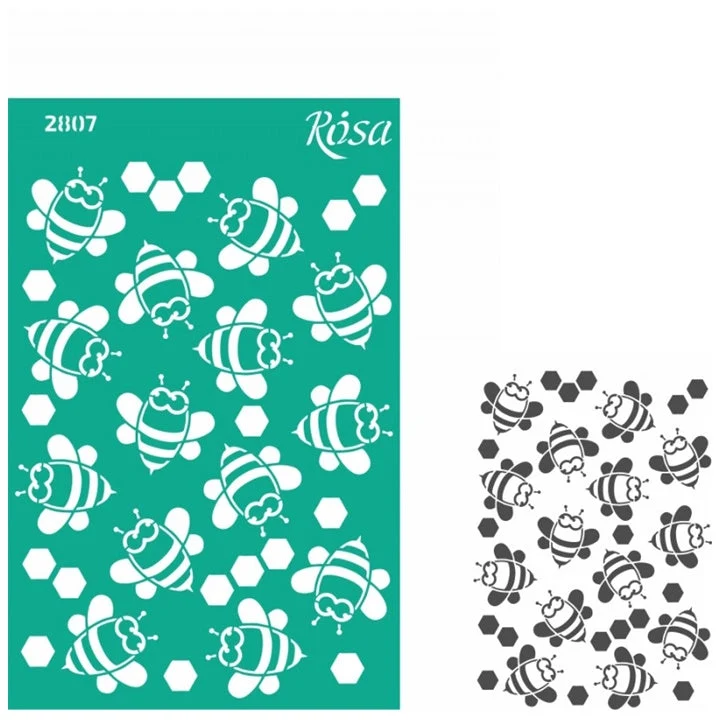 Rosa Talent Self-Adhesive Stencil, 13 x 20 cm, Pattern No. 2807
