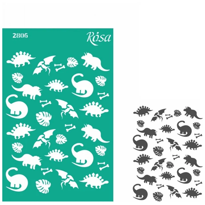 Rosa Talent Self-Adhesive Stencil, 13 x 20 cm, Pattern No. 2806