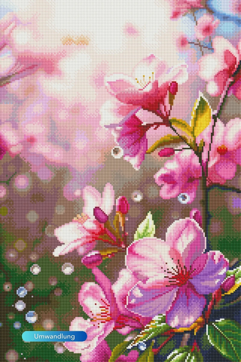 Diamond Painting - Zarte Kirschblüten