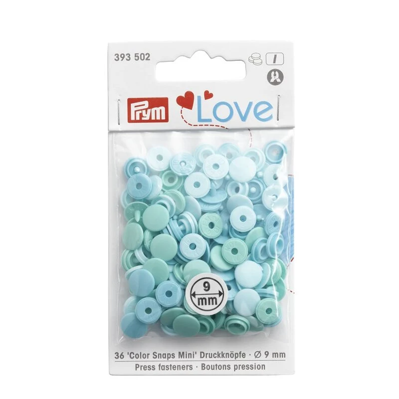 Prym Love Color Snaps Mini Druckknöpfe 9mm mint