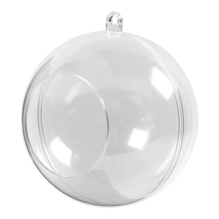 Acrylic Ball With Hanger, 8 cm, Set of 5