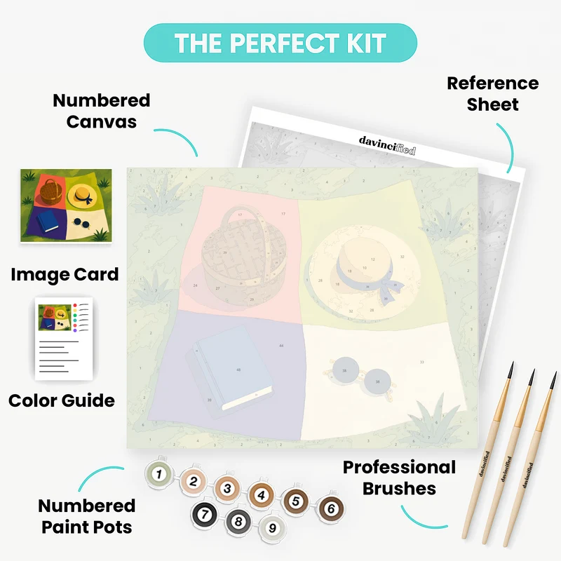 Summer Picnic Blanket - Paint by Numbers Kit