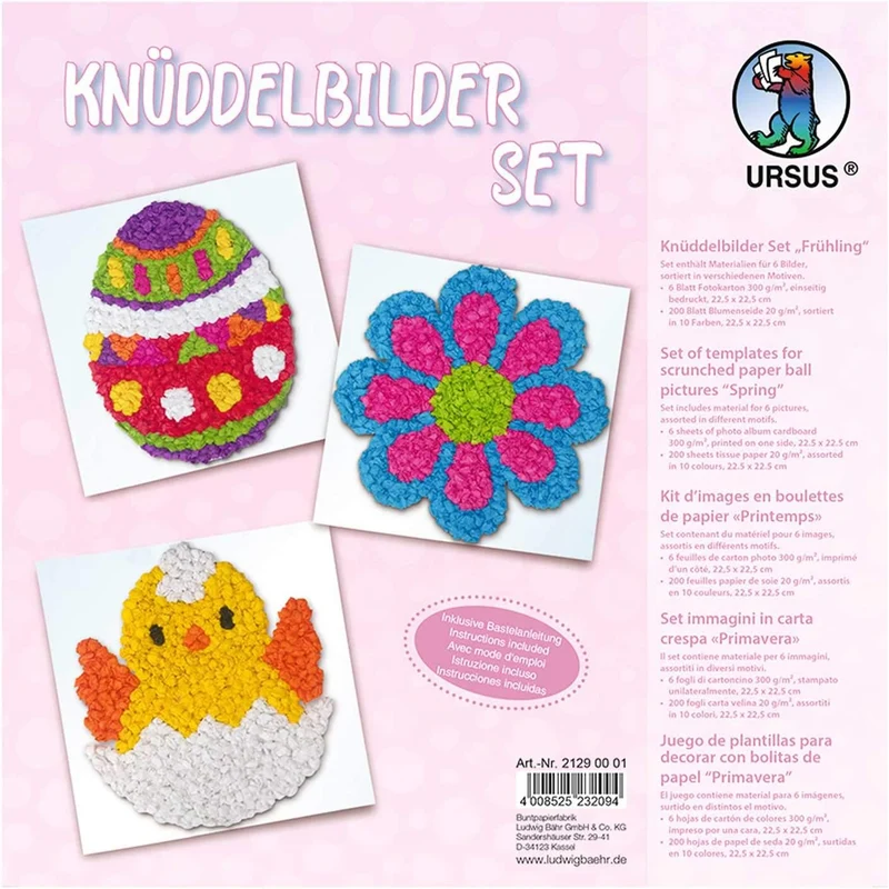 Ursus Knüddelbilder-Set Frühling - 6 Motive