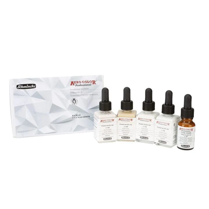 Schmincke Aero Color White Set, 4 x 28 ml and 1 x 14 ml
