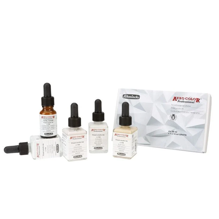 Schmincke Aero Color White Set, 4 x 28 ml and 1 x 14 ml