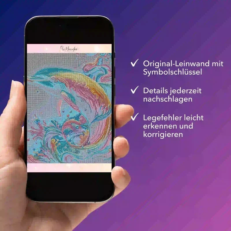 Digitale Bildmappe - Delfin im Farbenmeer